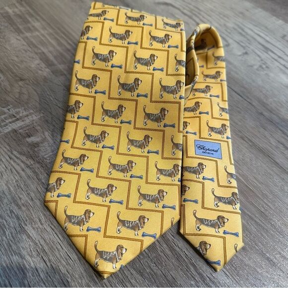 CHOPARD Silk Dog Tie Yellow - Picture 2 of 5